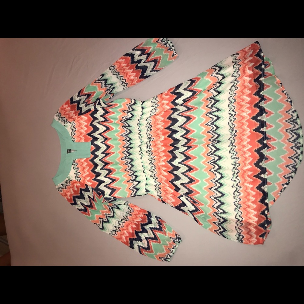 Chevron multi colored dress
